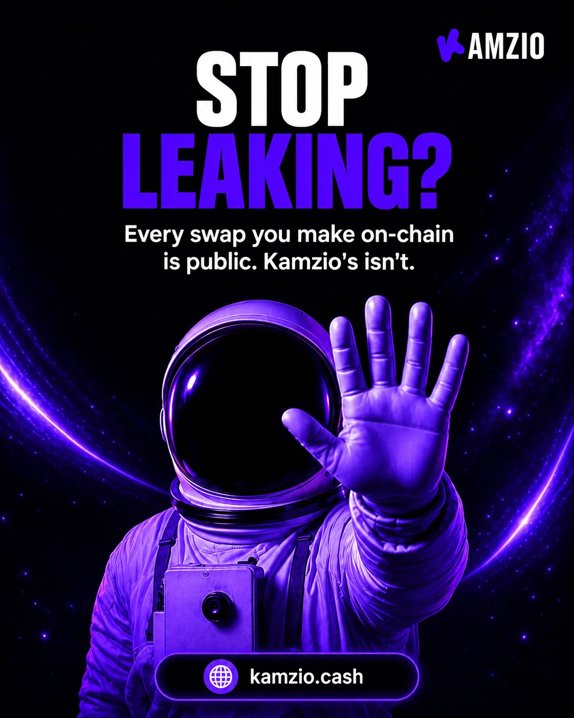 Kamzio Pay — private send